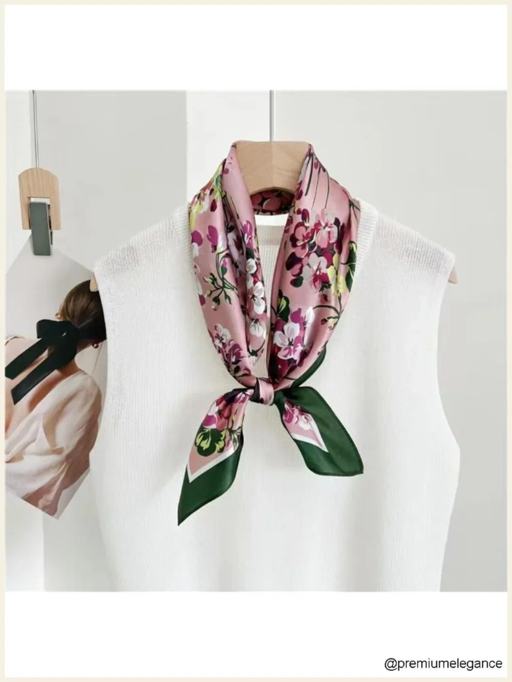 100% Mulberry Silk Square Scarf 25.6